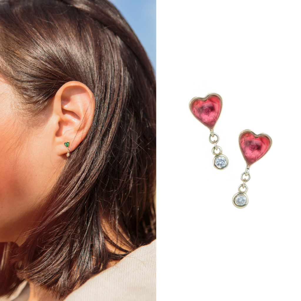 Welcome Byrdie Heart Studs - Zahava