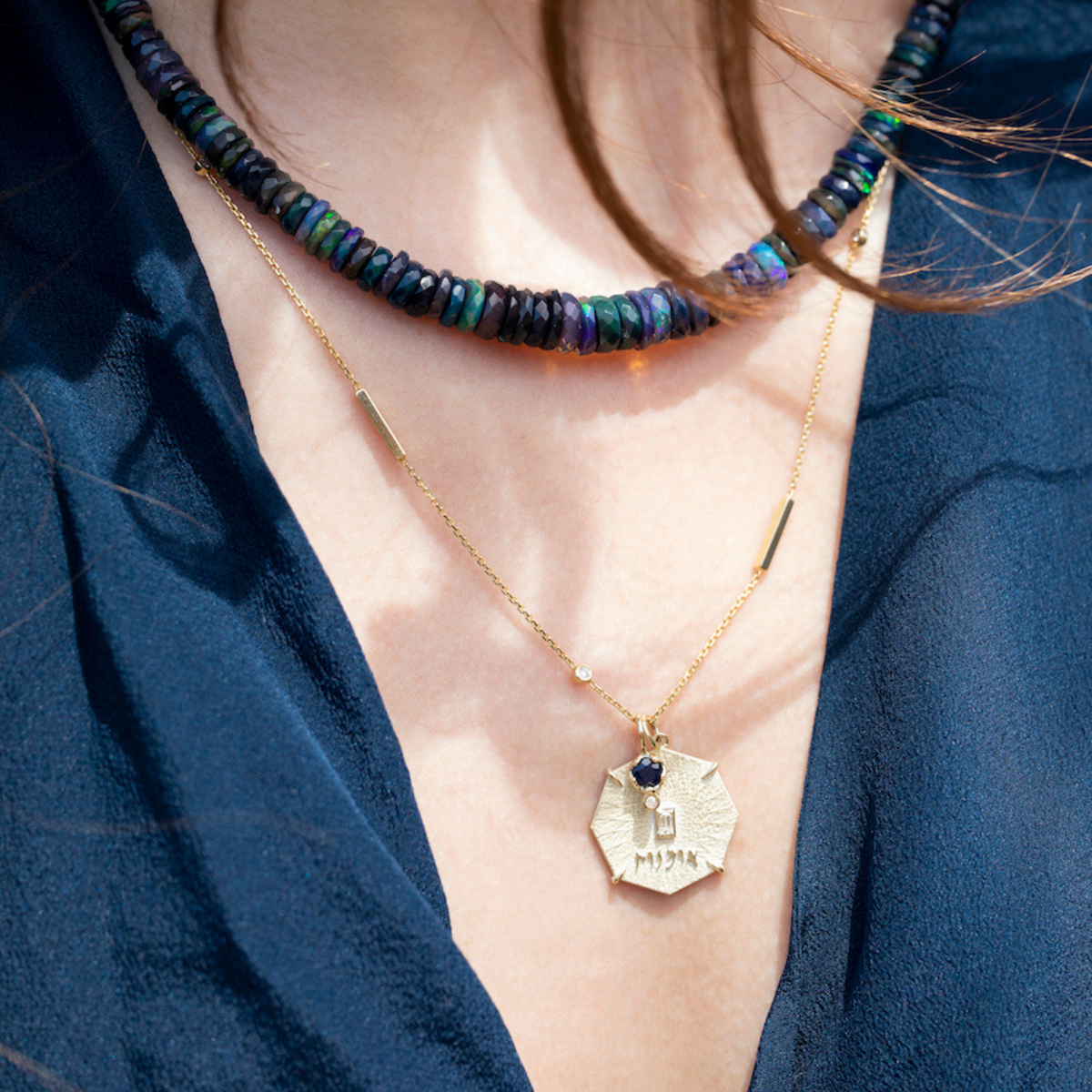 Art Octagon Charm Necklace | Zahava