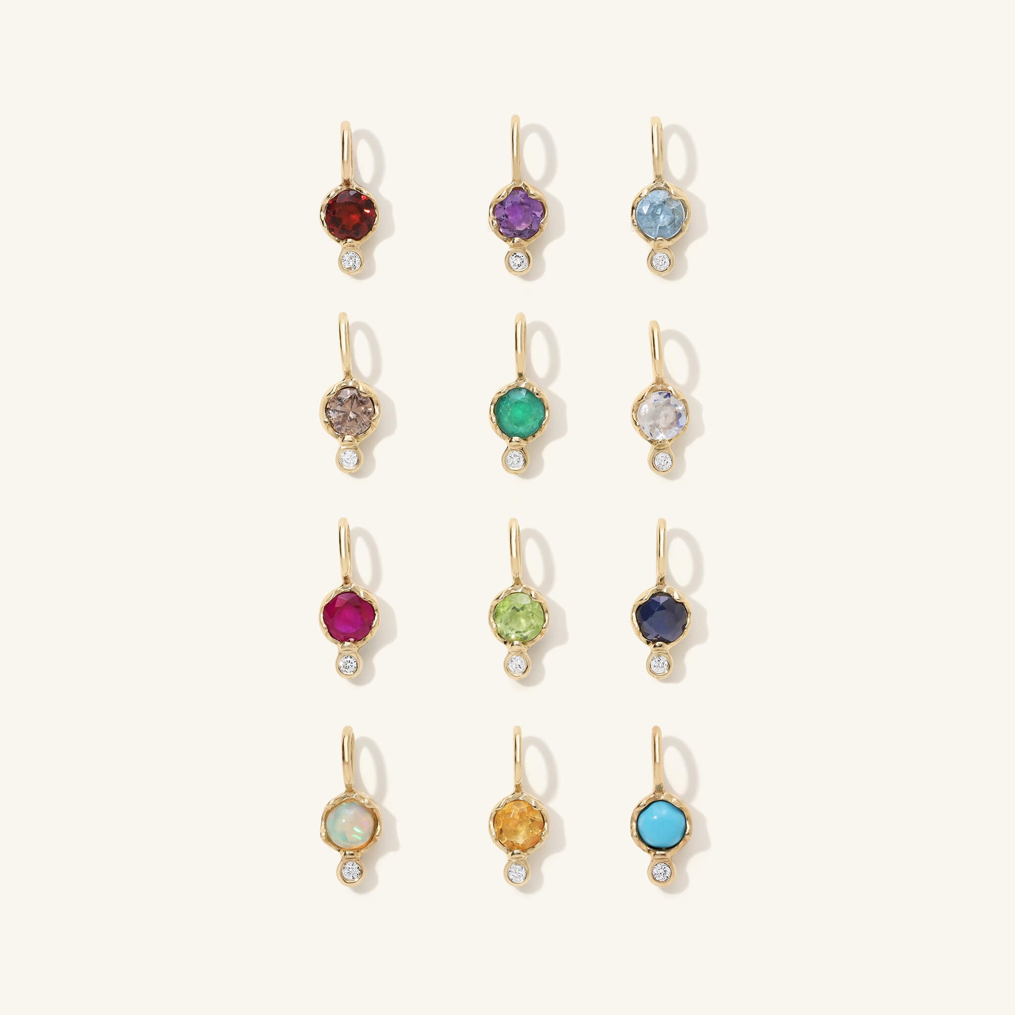 新品POTETE Birth month stone clip Jan Apr Jan 20 birthstone