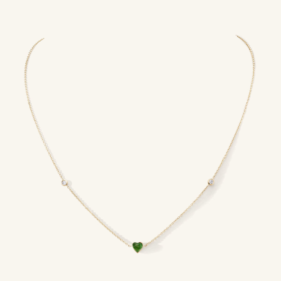 Green Tourmaline Diamond Bezel Byrdie Choker