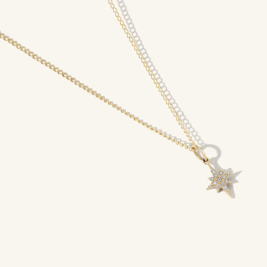 Yellow Gold Little Lila Diamond Starburst Charm
