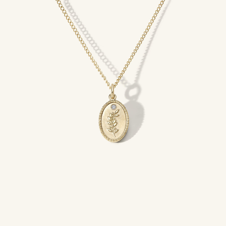 Olive Branch Token Necklace