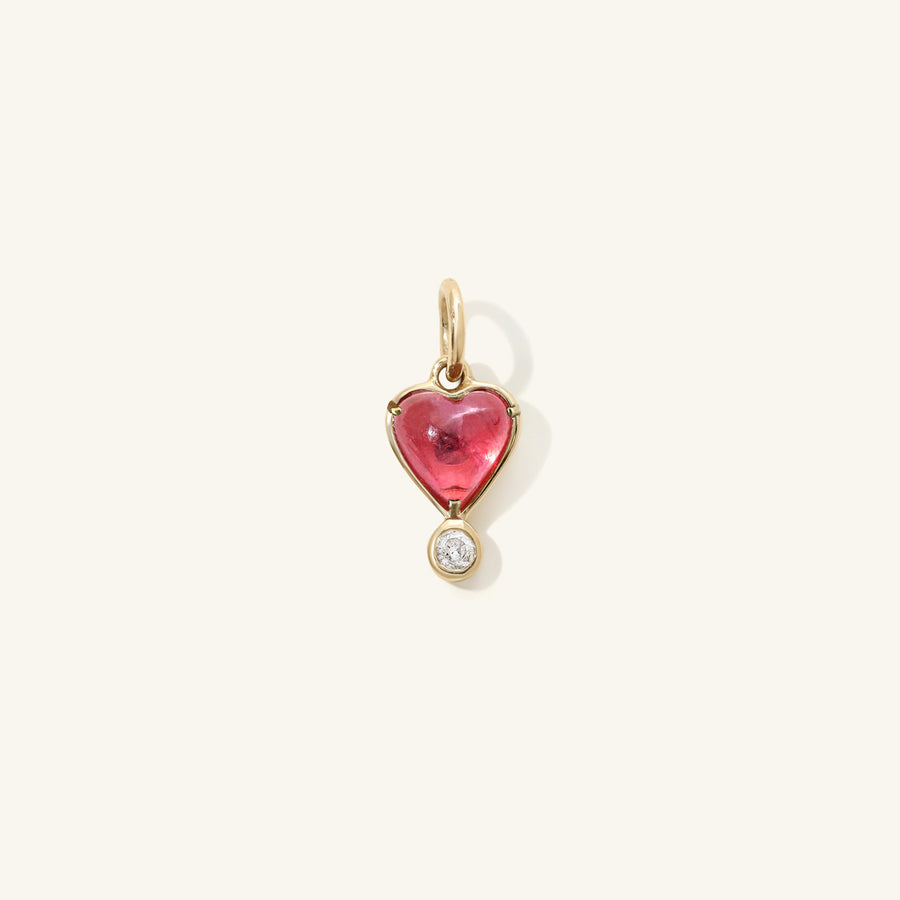 Pink Tourmaline Diamond Byrdie Heart Charm