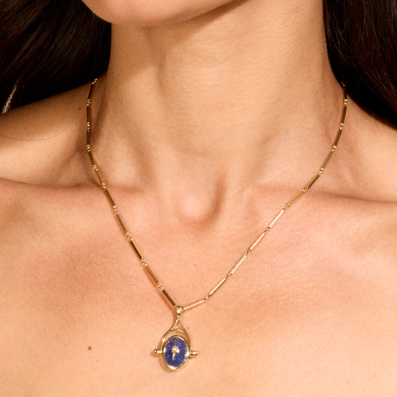 Spinning Tanzanite Pendant