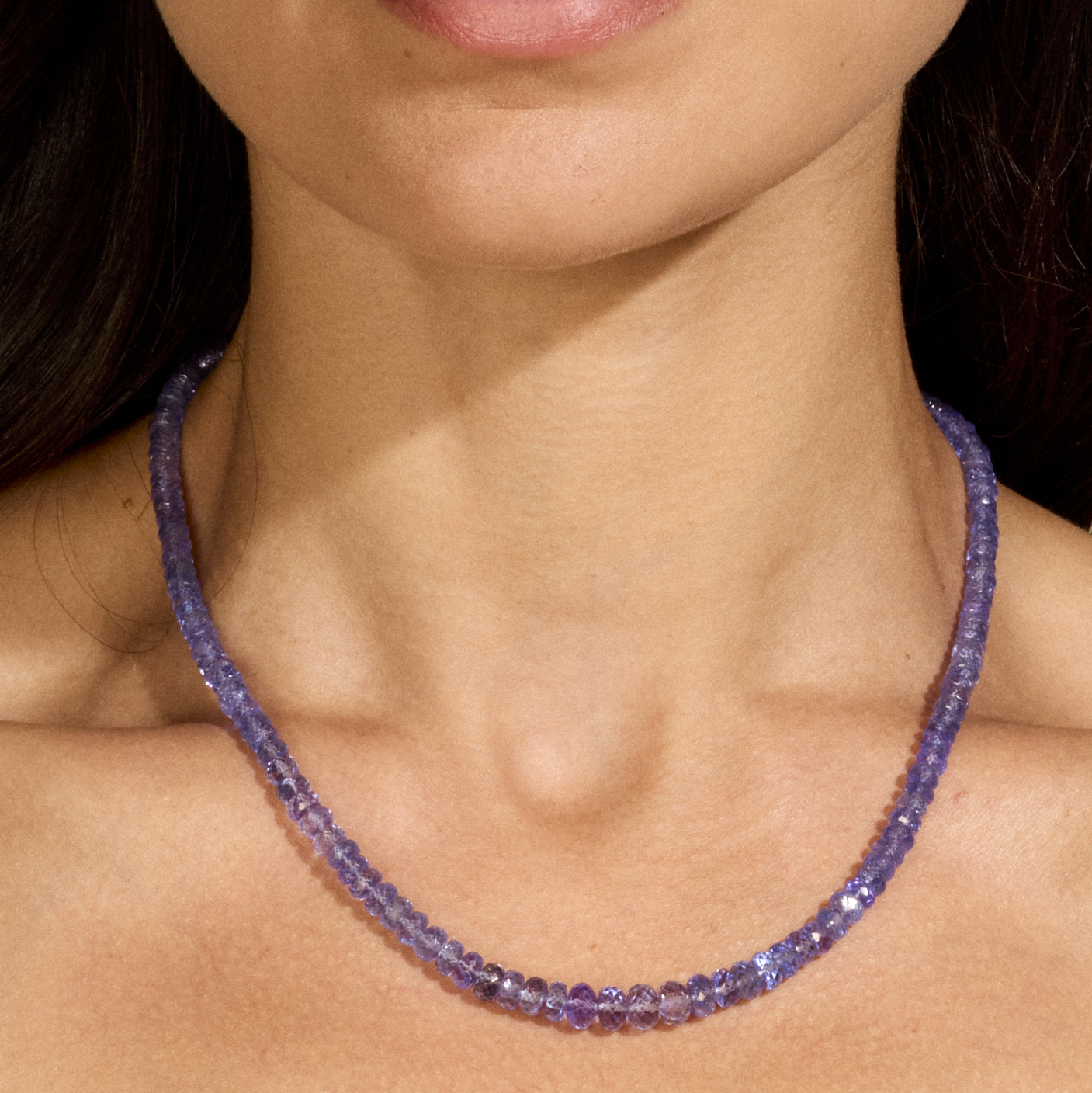 OAK Faceted Tanzanite Beaded Necklace