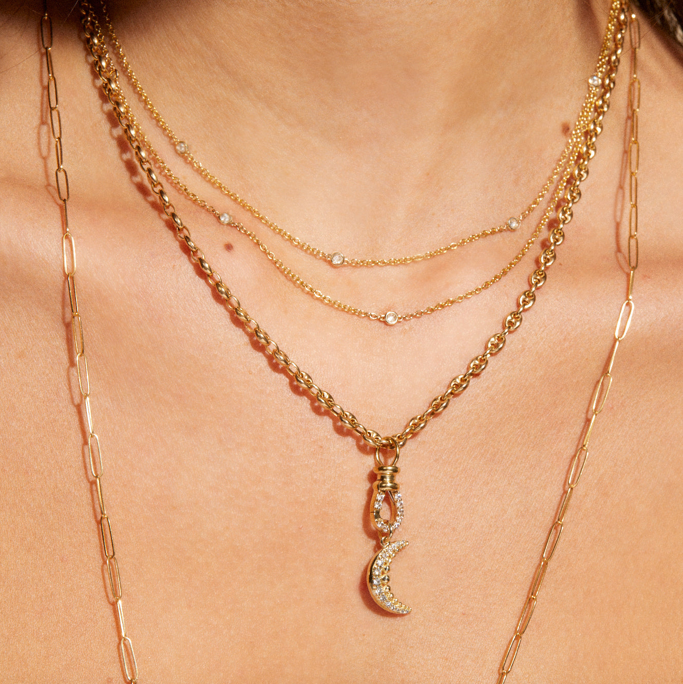 Puffed Mariner Chain Necklace