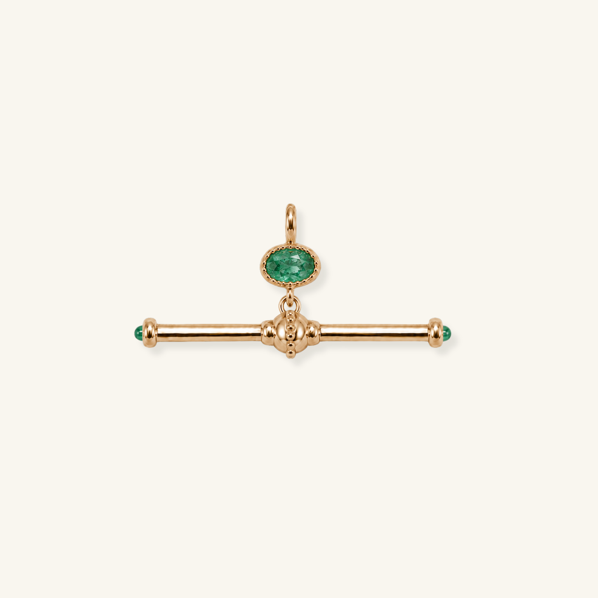 Emerald Equilibrium T-Bar Station Pendant