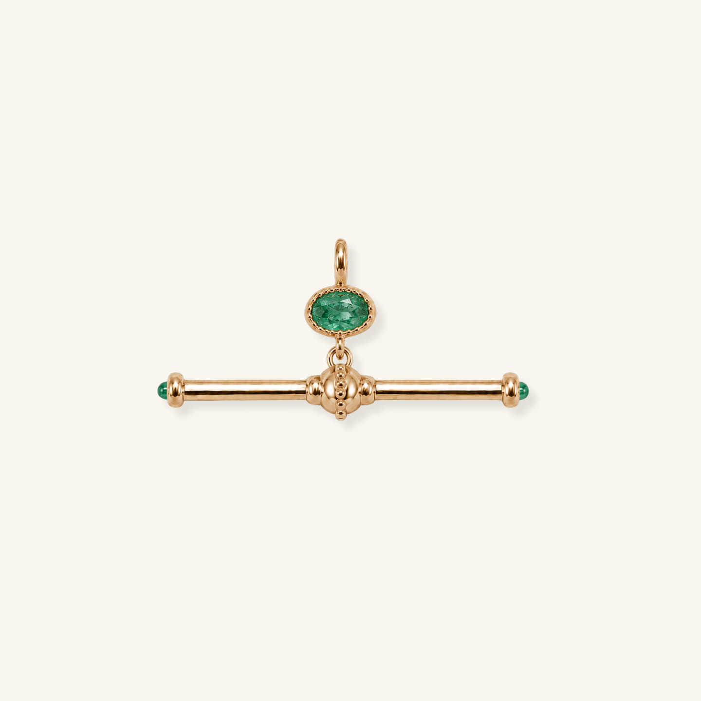 Emerald Equilibrium T-Bar Station Pendant