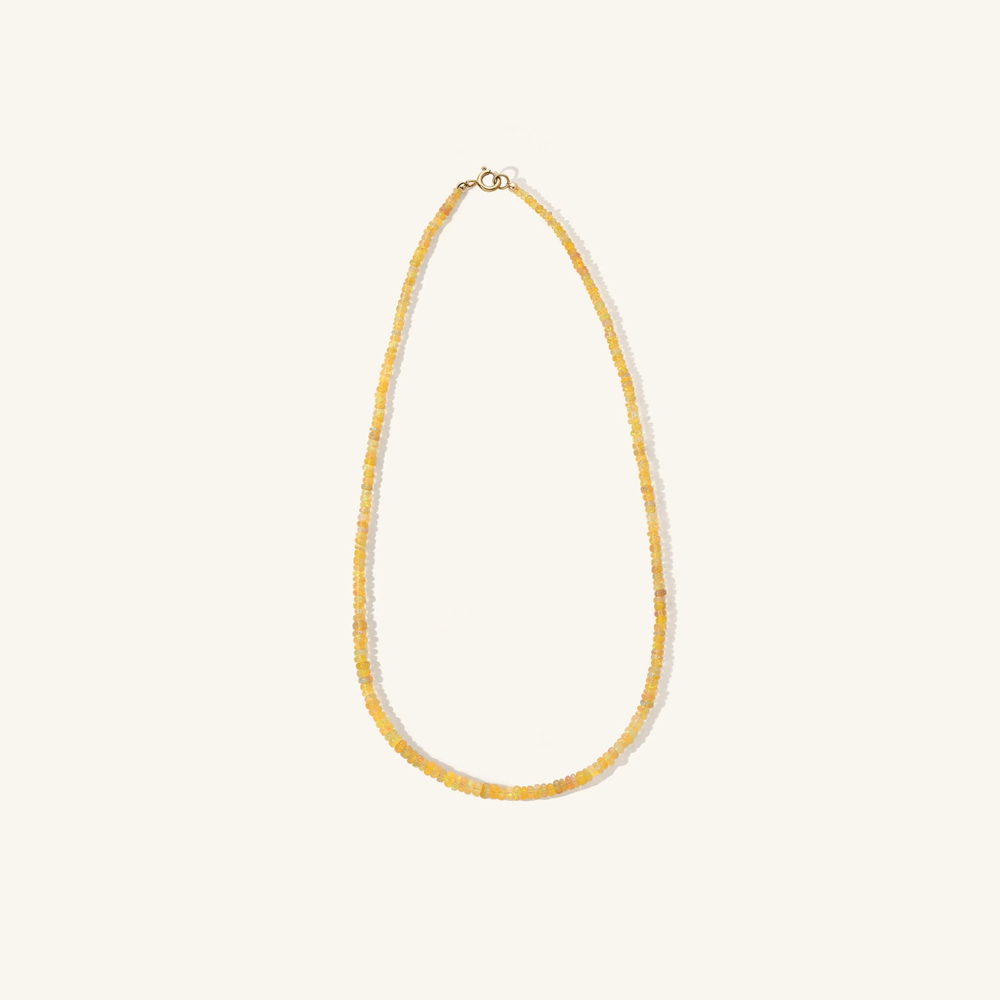 Ethiopian Yellow Opal Beaded Necklace