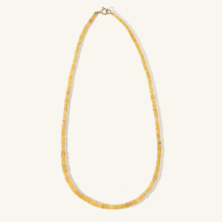 Ethiopian Yellow Opal Beaded Necklace