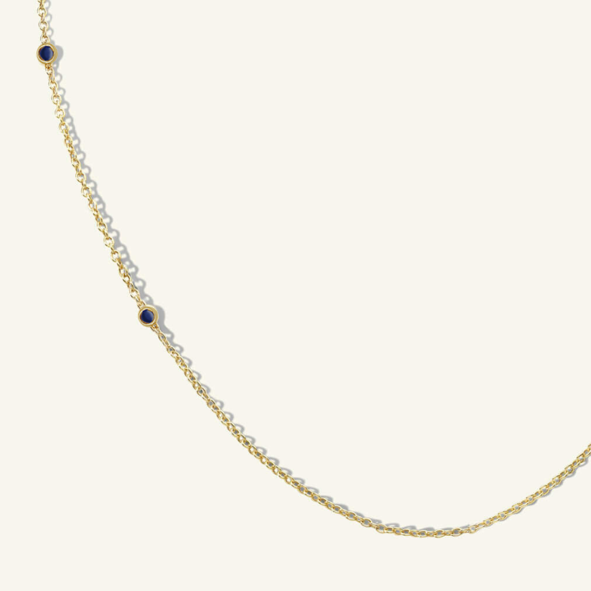 Four Sapphire Bezel Chain