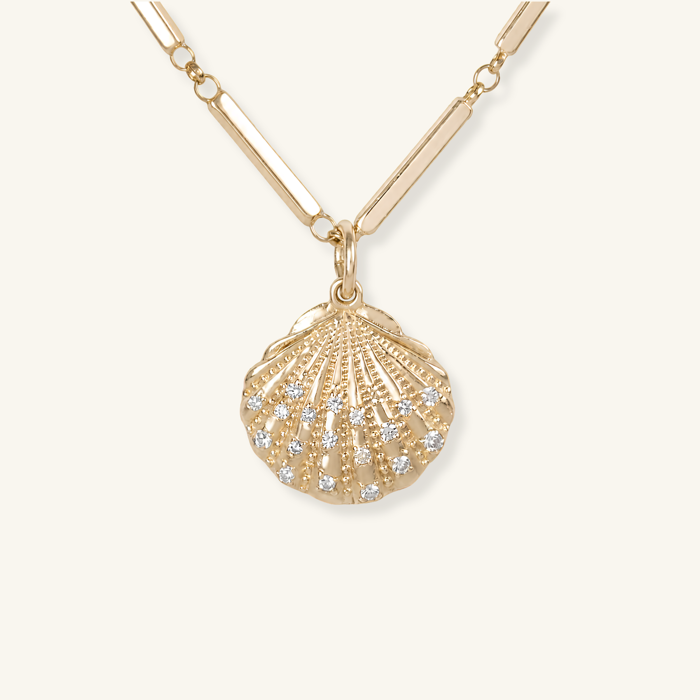 Pavé Diamond Ischia Shell Pendant