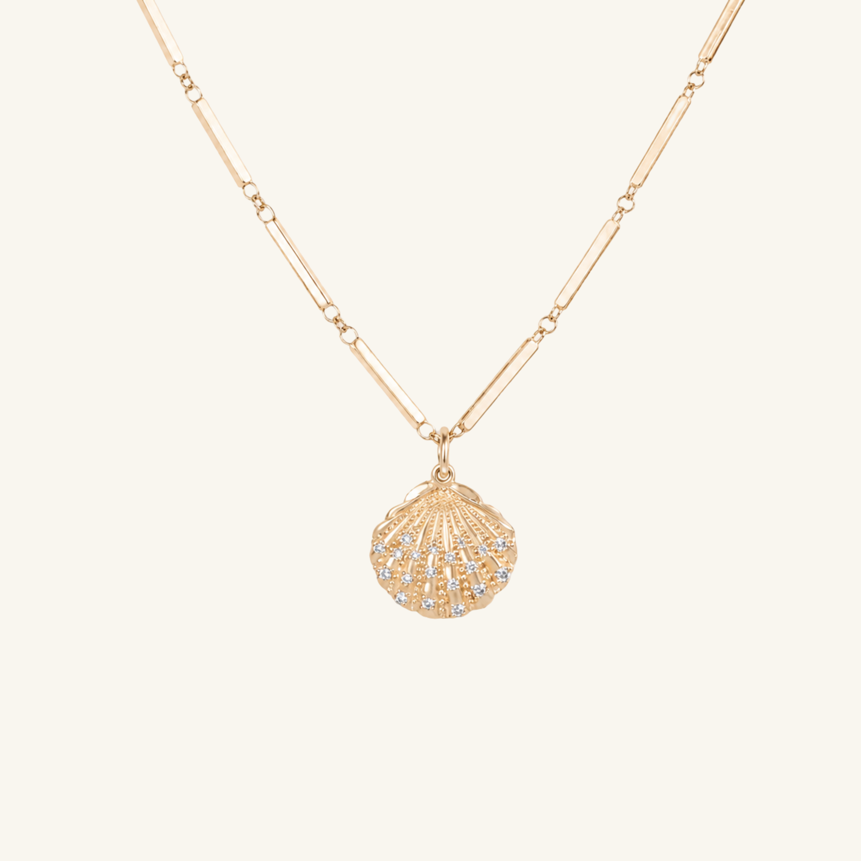 Pavé Diamond Ischia Shell Pendant