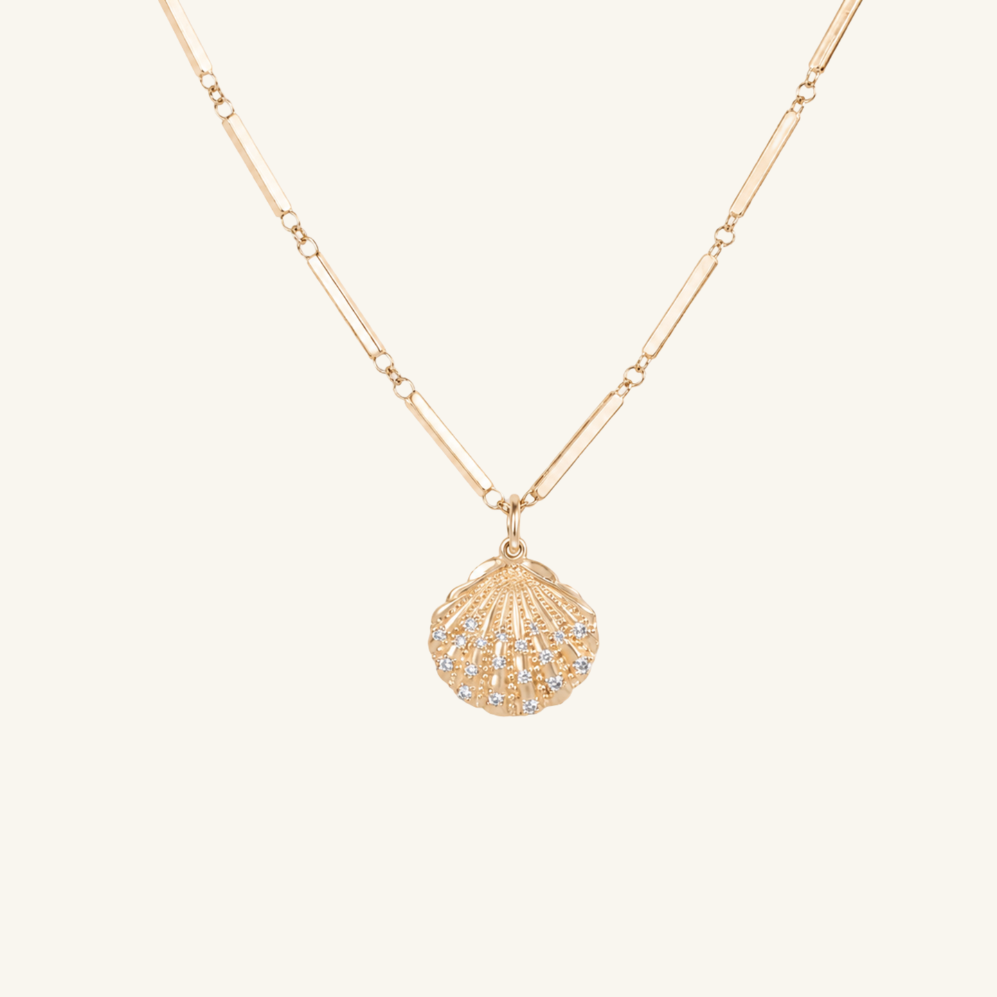 Pavé Diamond Ischia Shell Pendant