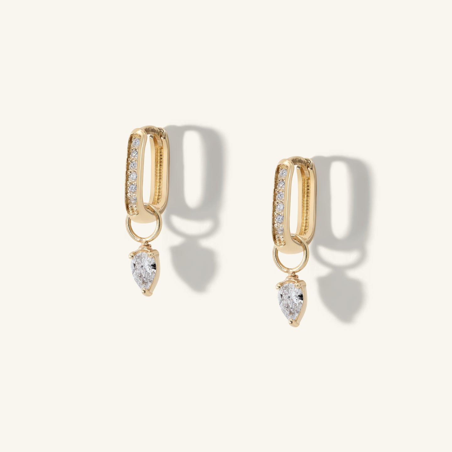 Pear Shaped Diamond Earring Charms
