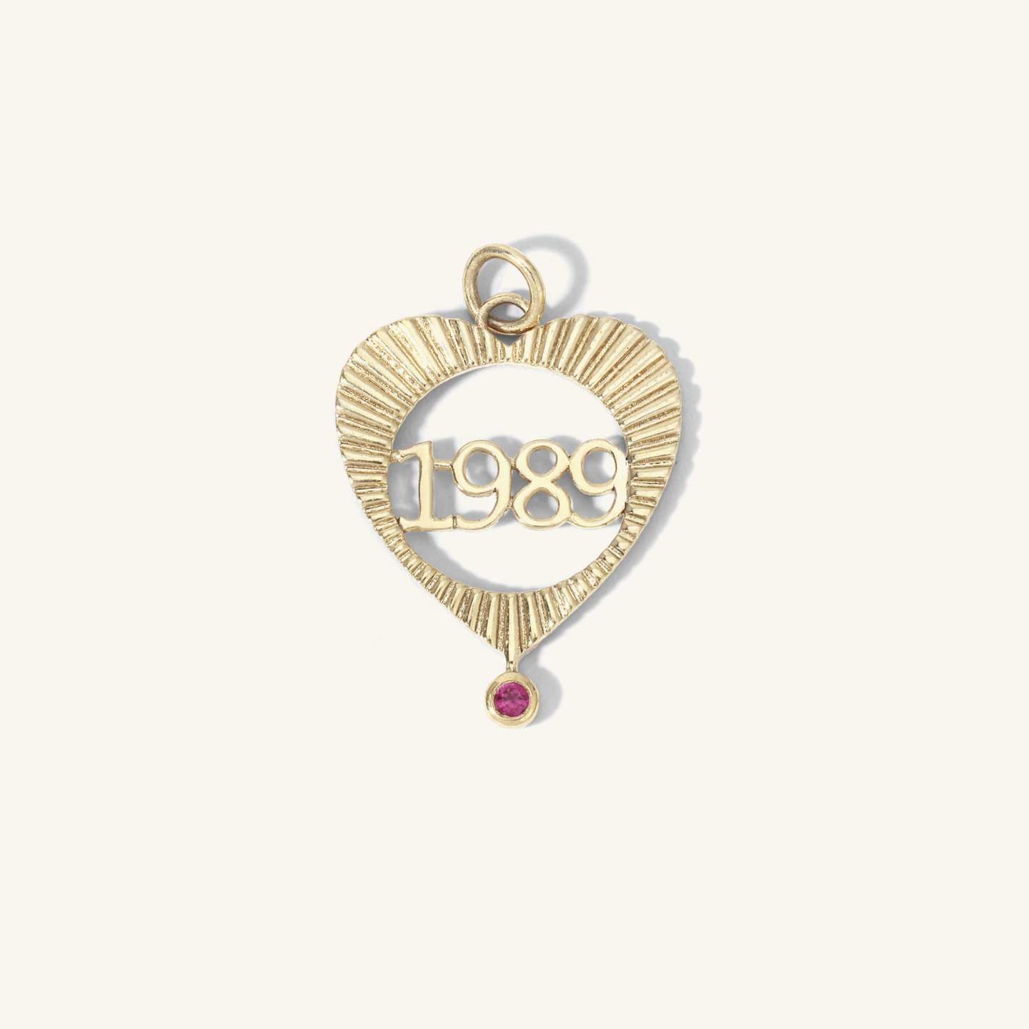 Large Sunbeam Number Heart Charm