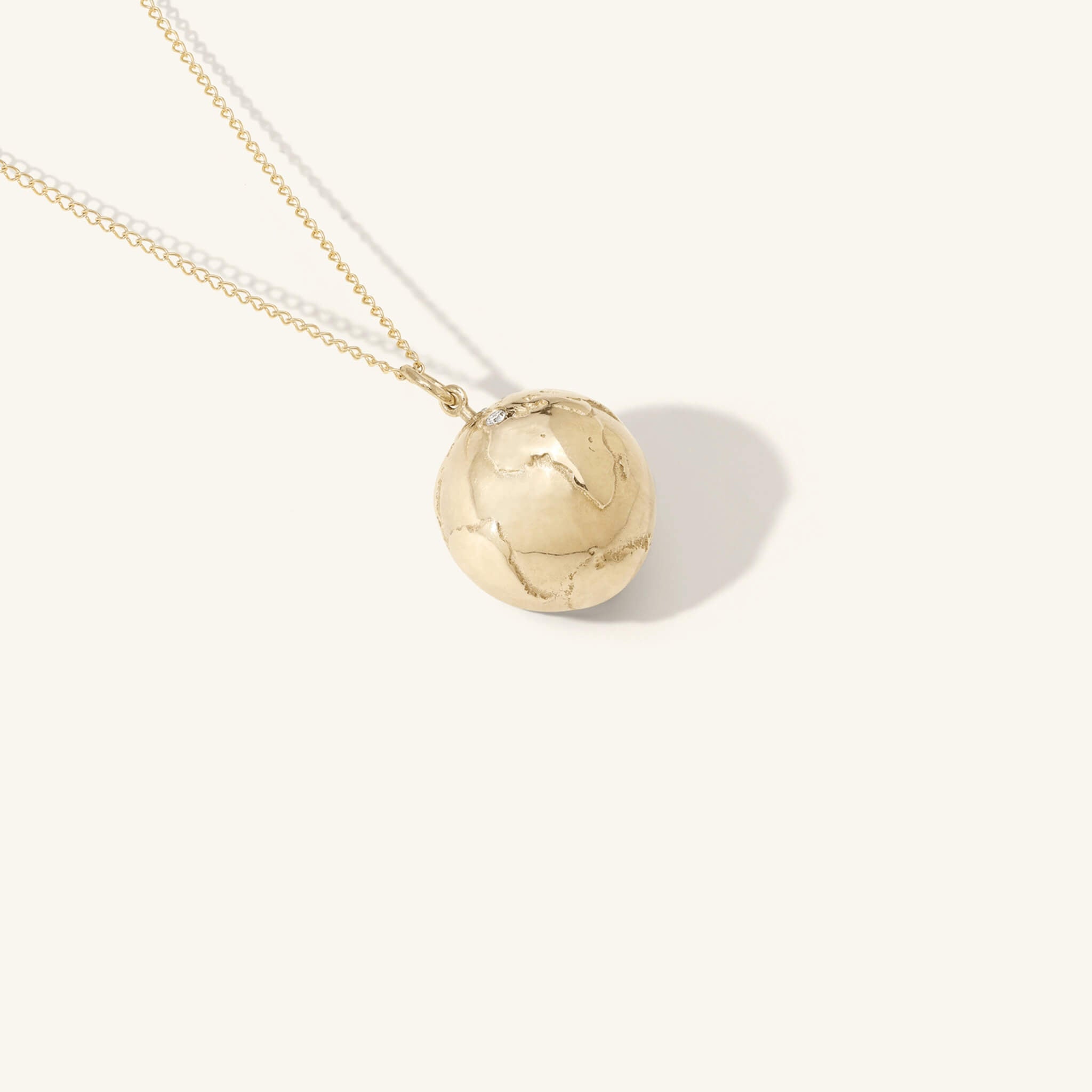 Medium Golden Atlas Charm Necklace
