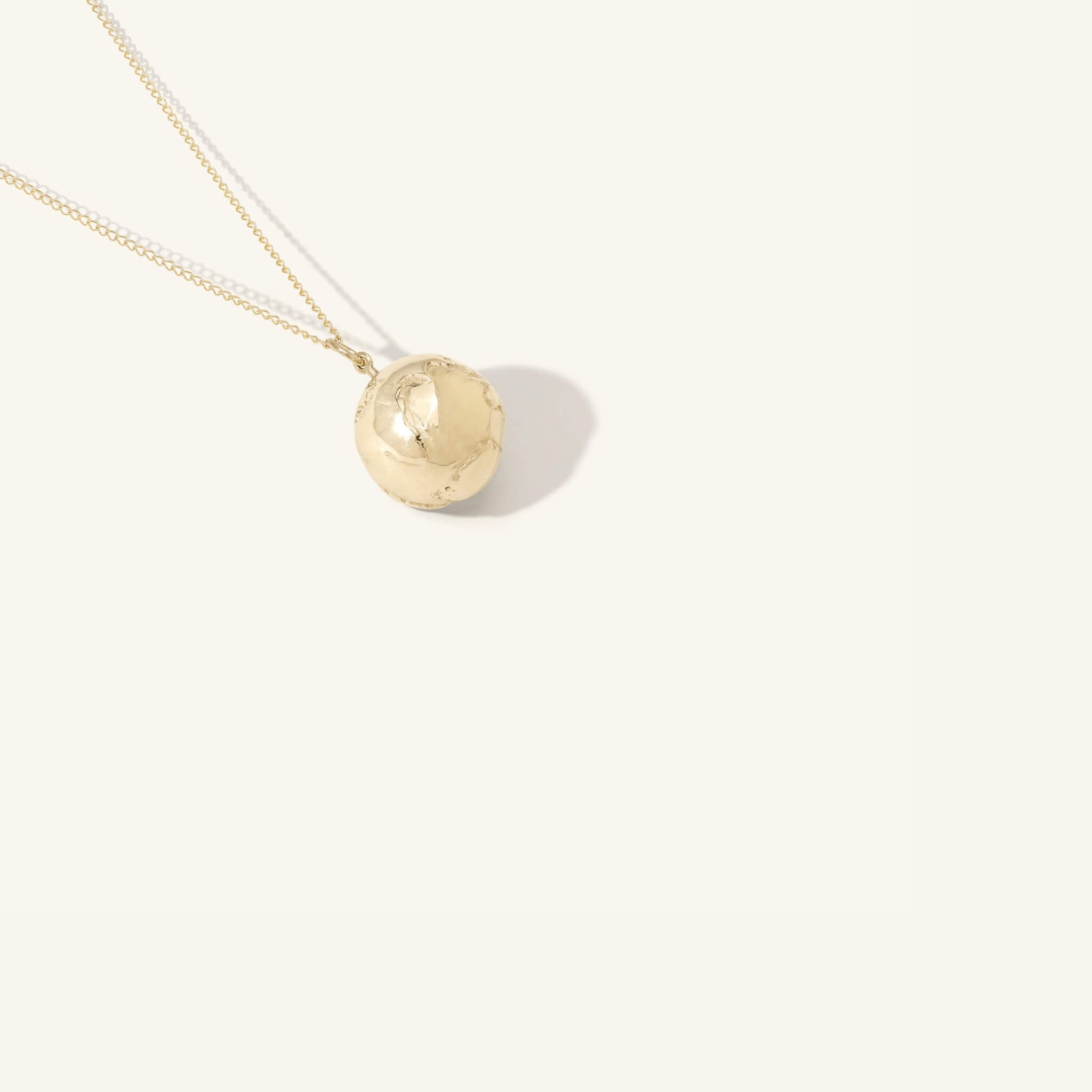 Mini Golden Atlas Charm Necklace