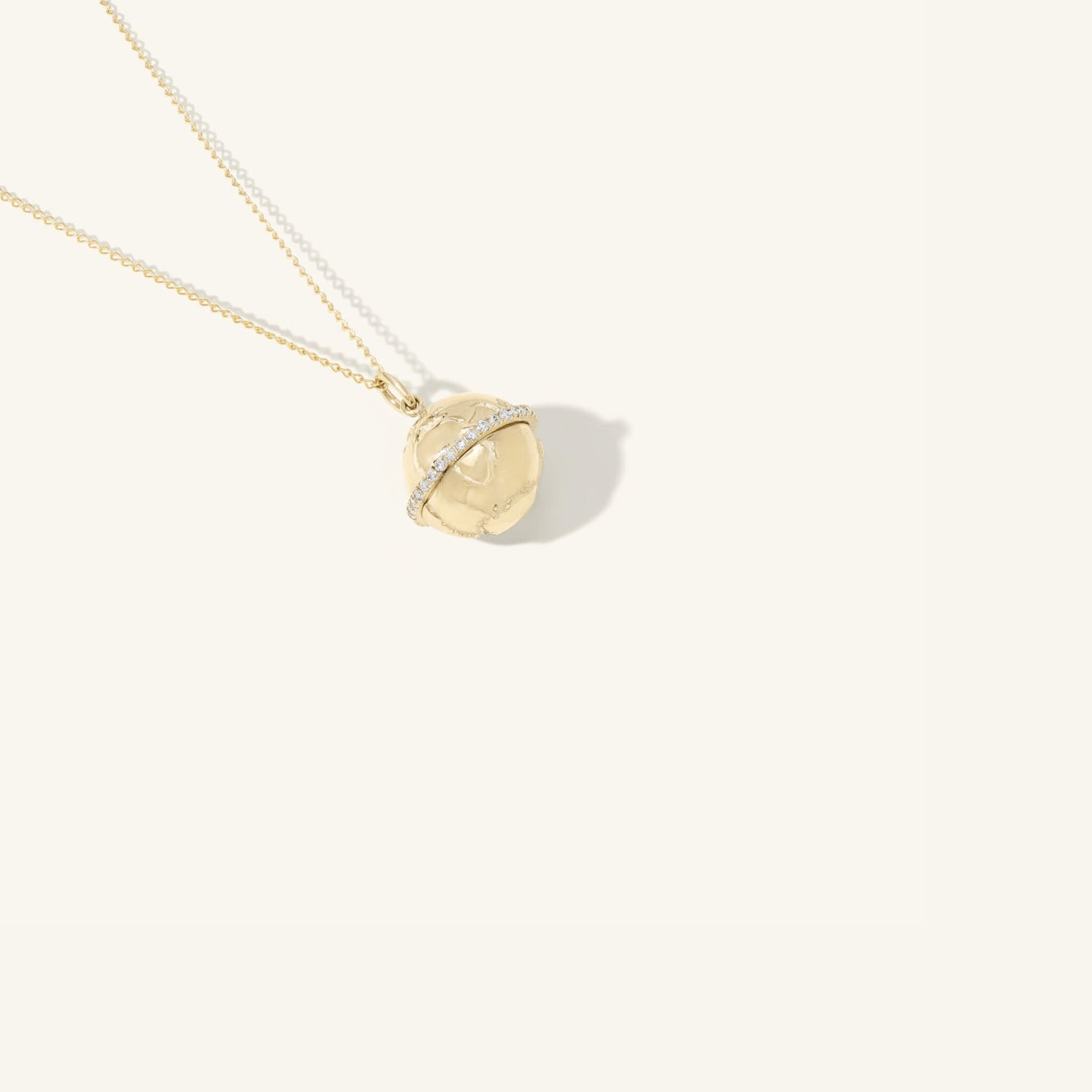 Mini Pavé Atlas Charm Necklace