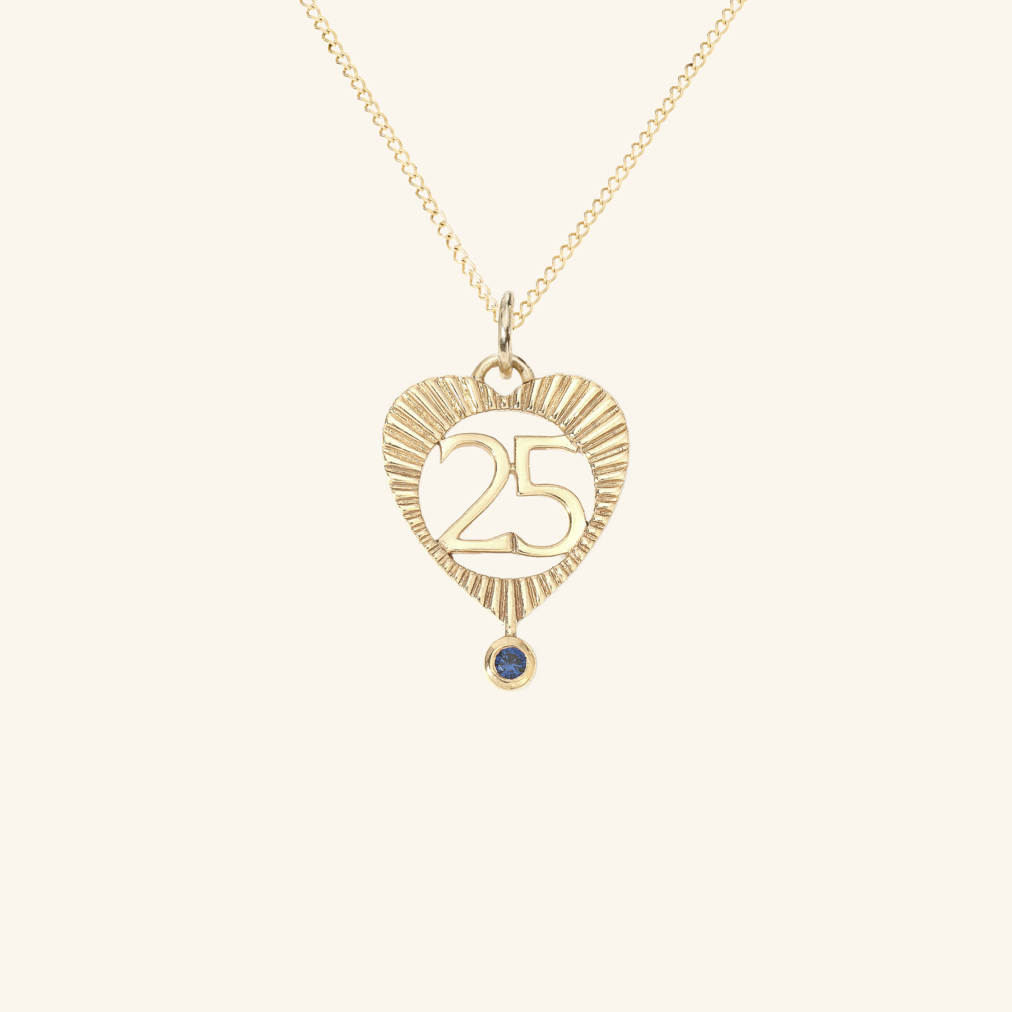 Mini Sunbeam Number Heart Charms