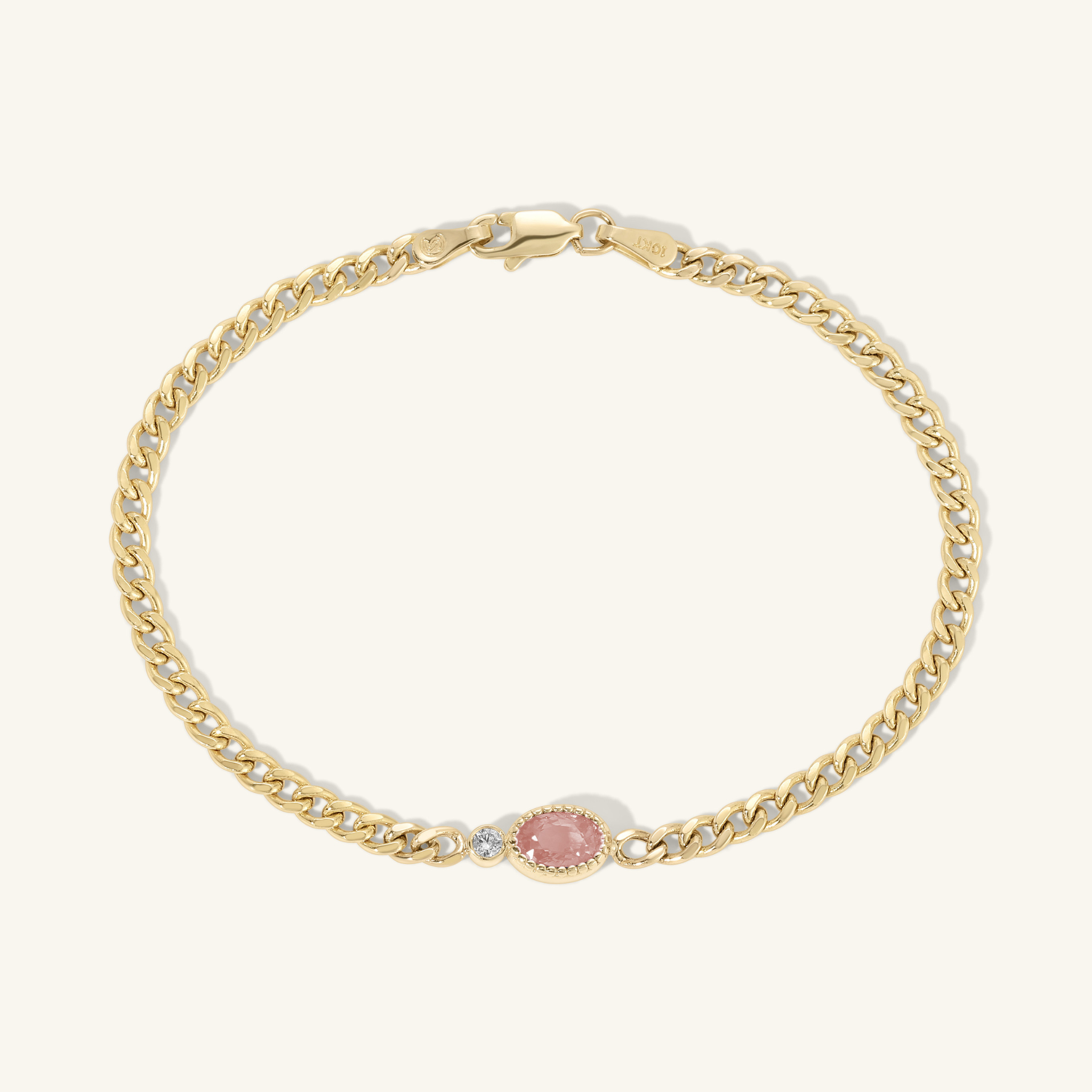 Olympia Pink Tourmaline Station Bracelet