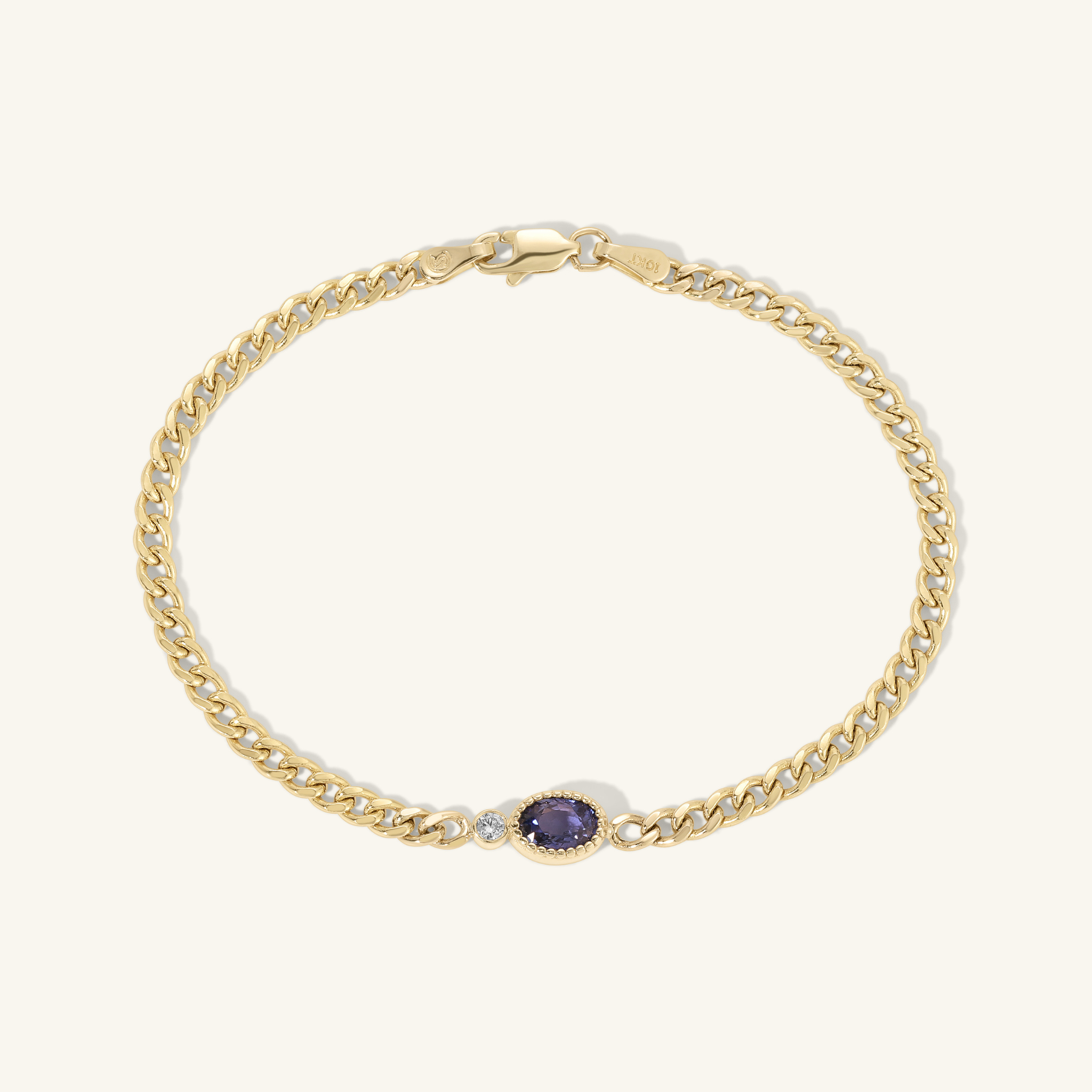 Olympia Tanzanite Station Bracelet on Charlie Chain