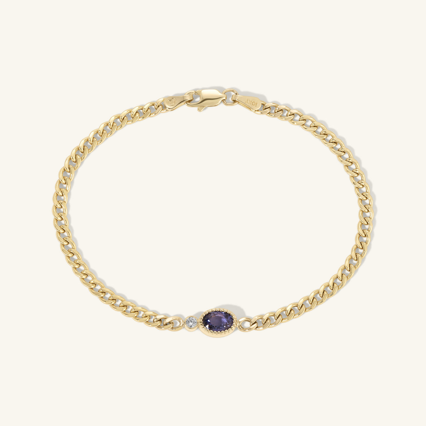 Olympia Tanzanite Station Bracelet on Charlie Chain