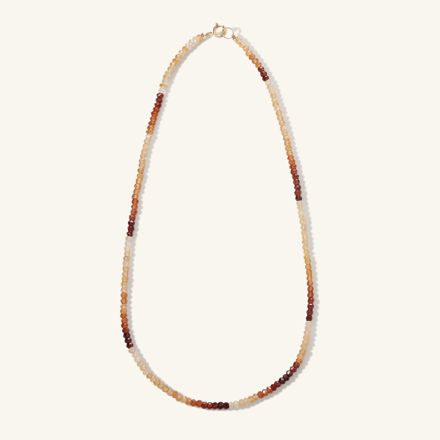Ombre Hessonite Beaded Necklace