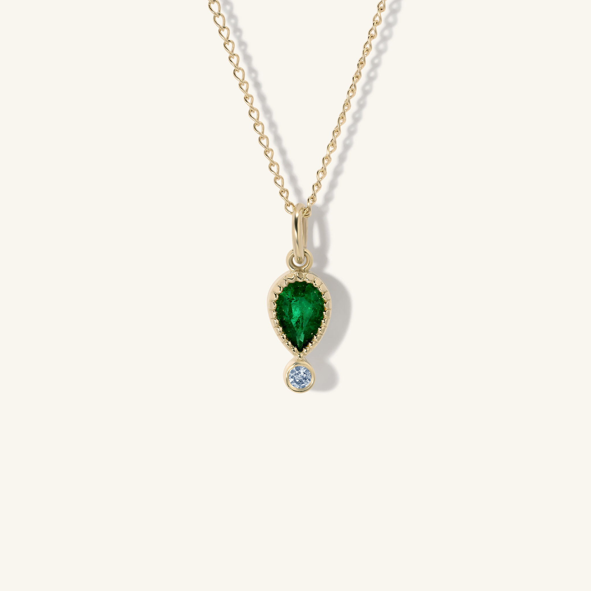 Paloma Pear Shaped Emerald Pendant