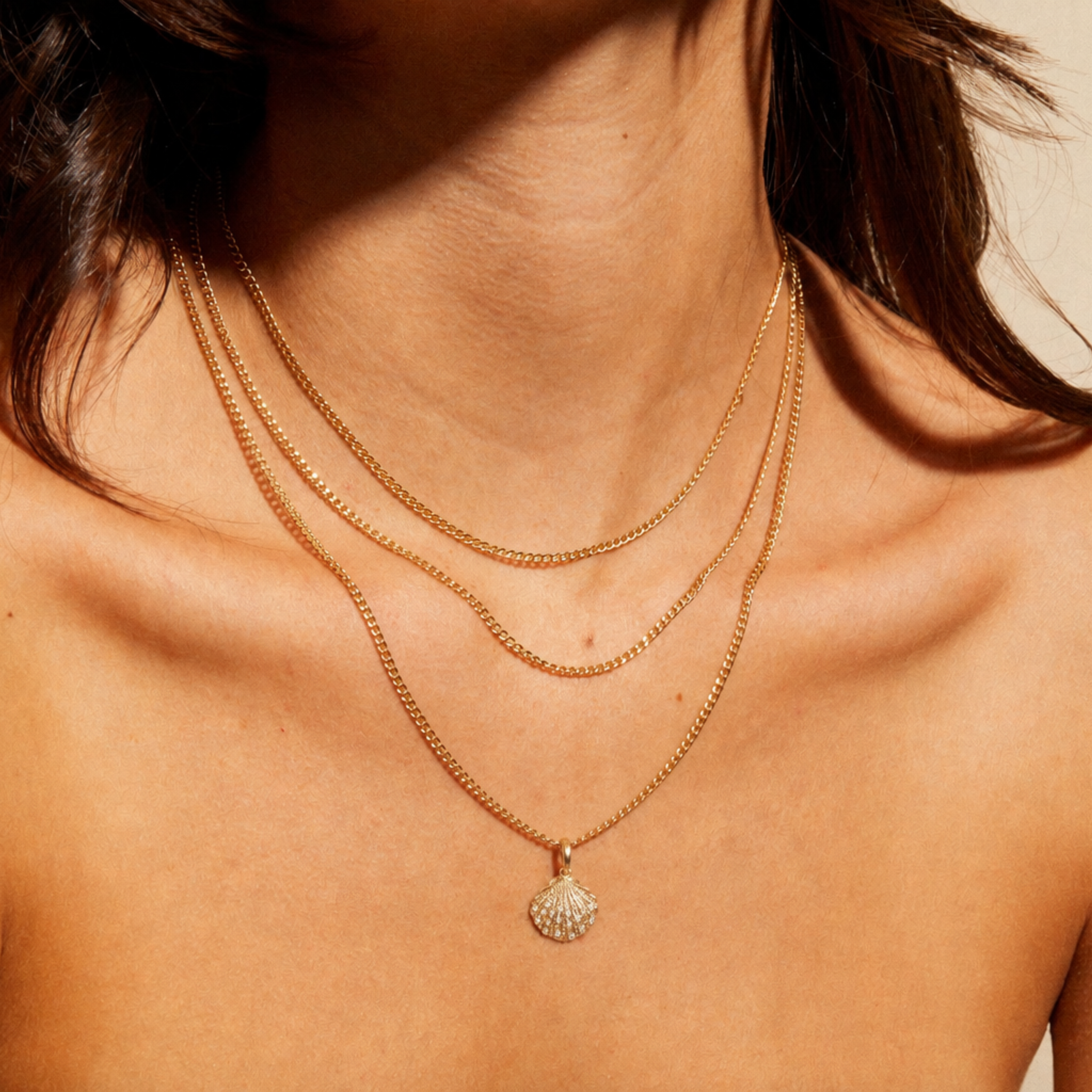 Pavé Diamond Ischia Shell Pendant