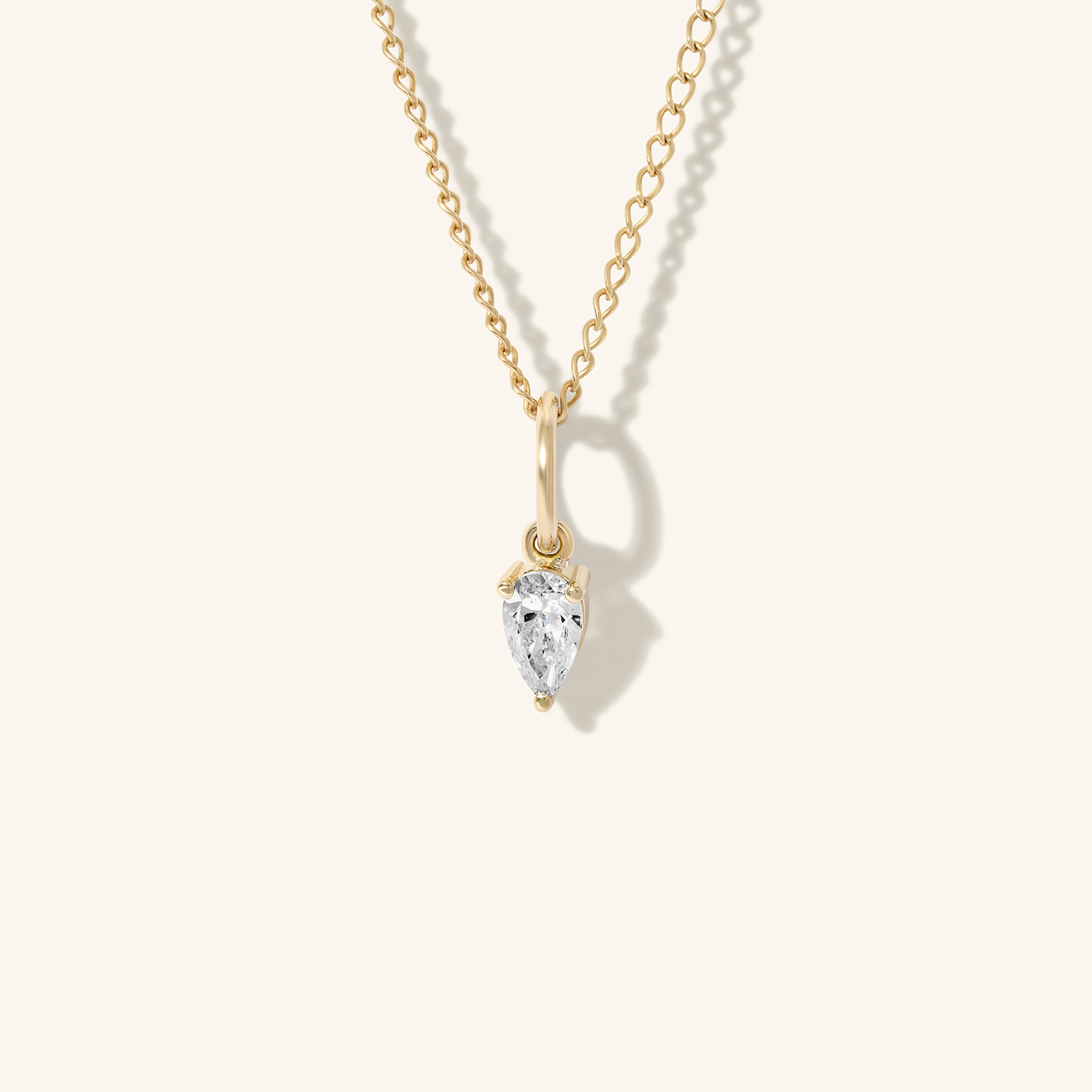 Pear Shaped Diamond Pendant