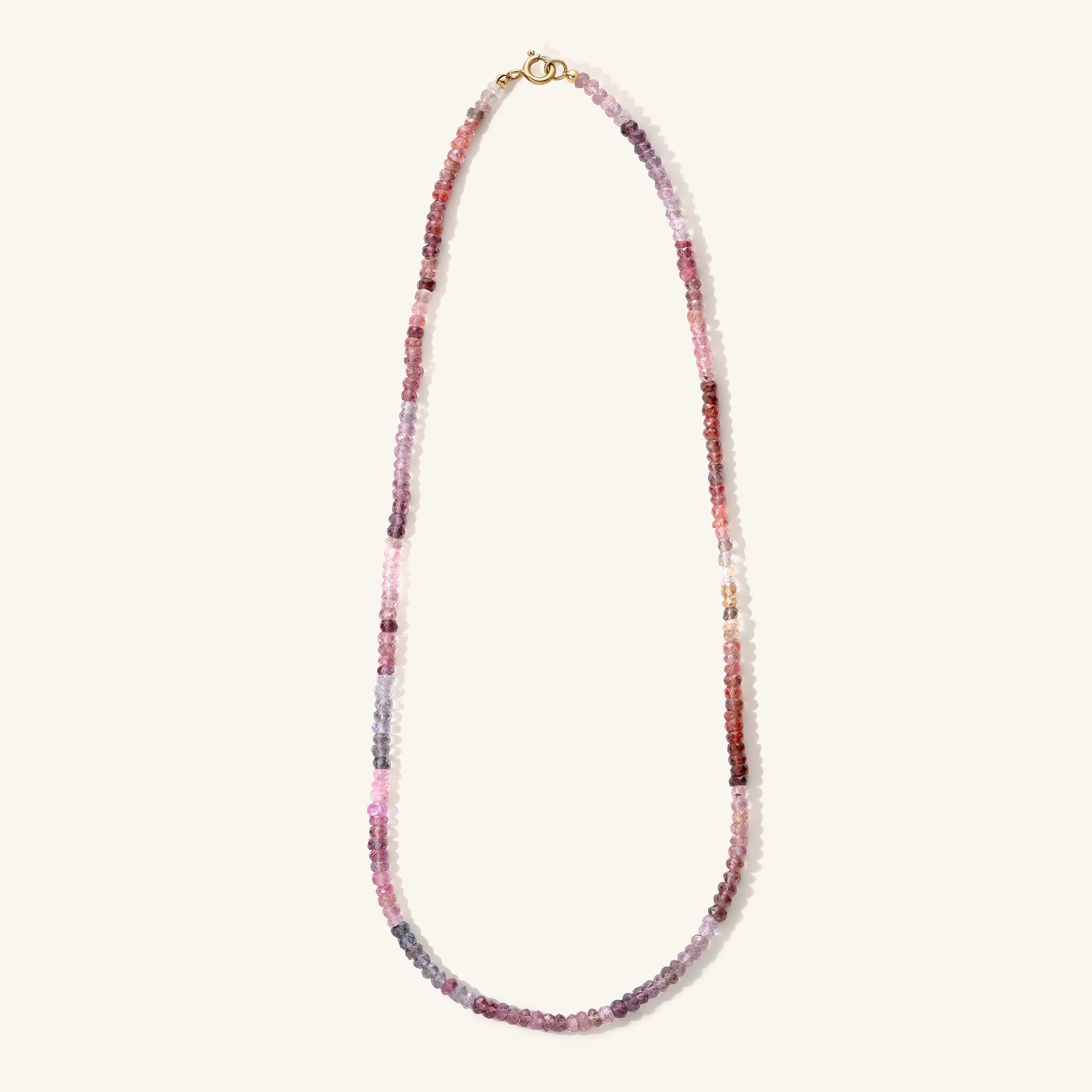 Plum Spinel Beaded Necklace