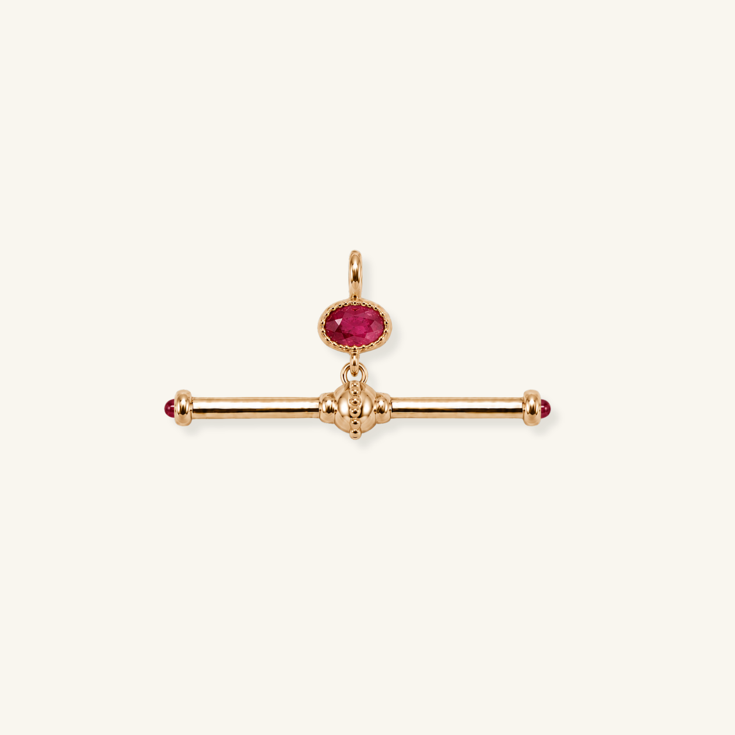 Ruby Equilibrium T-Bar Station Pendant