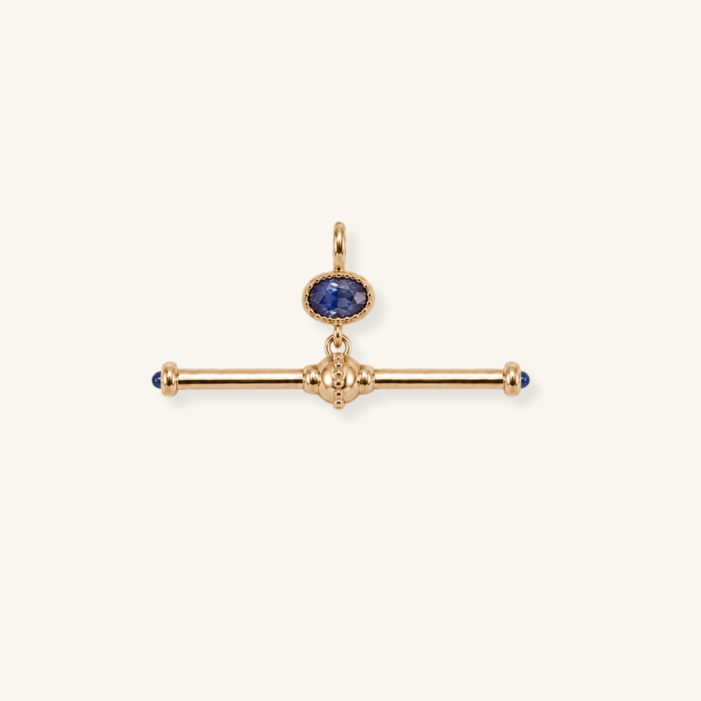 Sapphire Equilibrium T-Bar Station Pendant