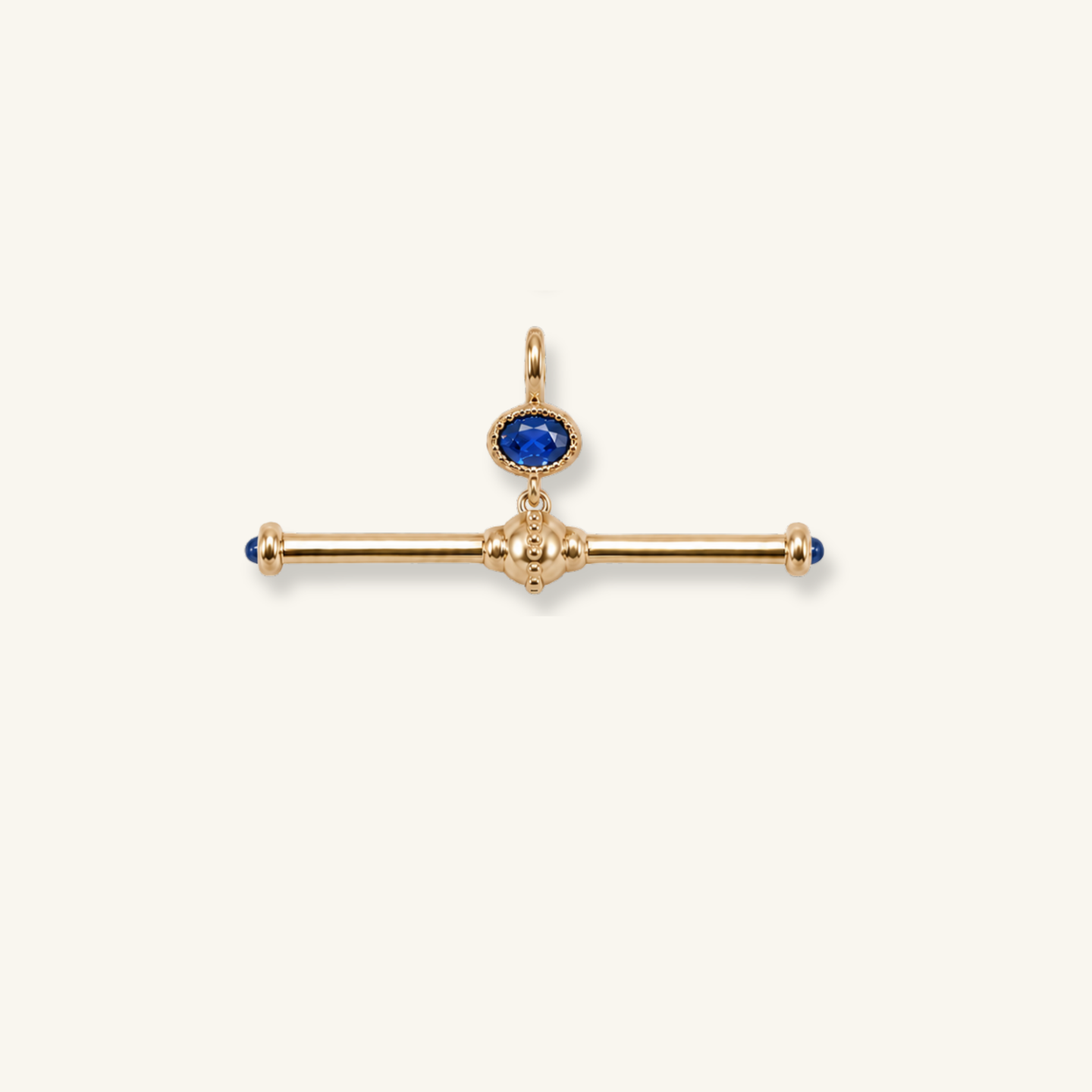 Sapphire T Bar Station Pendant