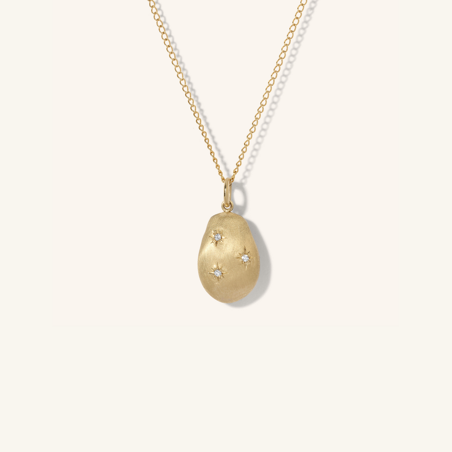 Carob Bean Satin Finish Pendant