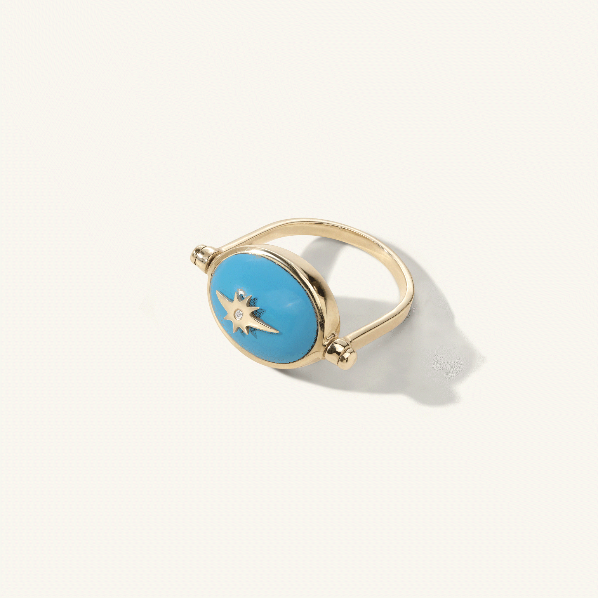 Spinning Turquoise Star Ring