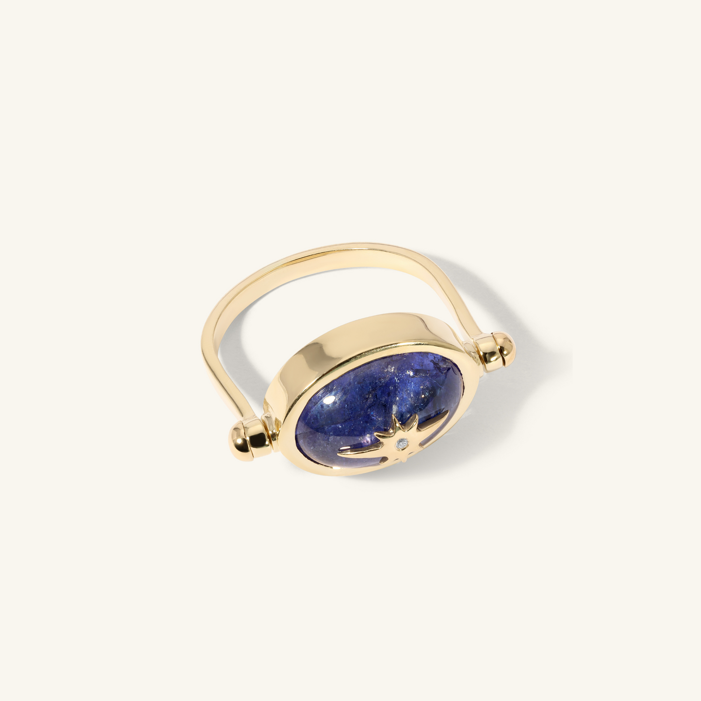 Tanzanite Spinning Star Ring