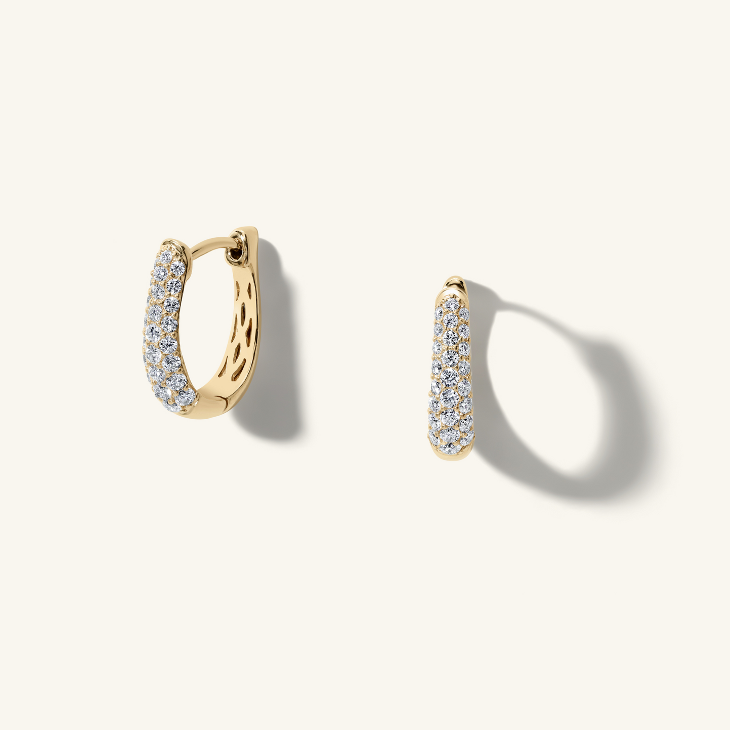 Theodora Triple Diamond Hoop Earrings