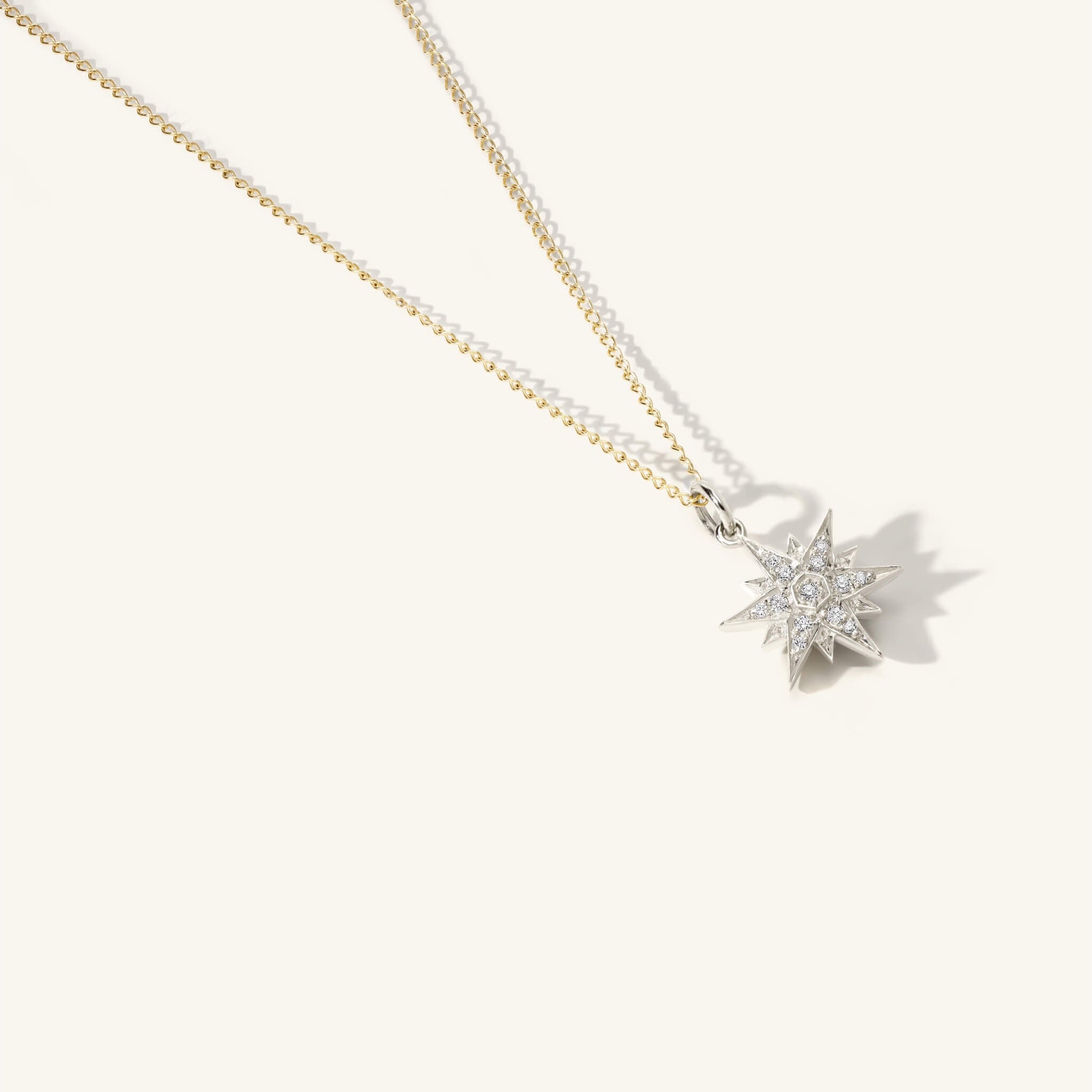 Diamond north online star necklace