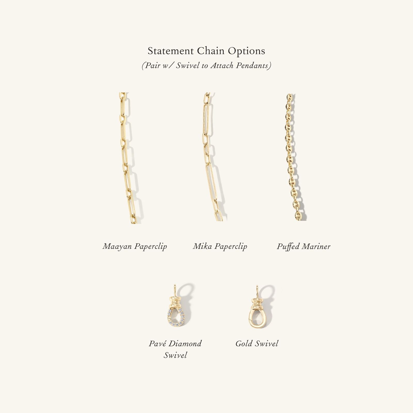 Pavé Mini Seek Octagon Charm Necklace