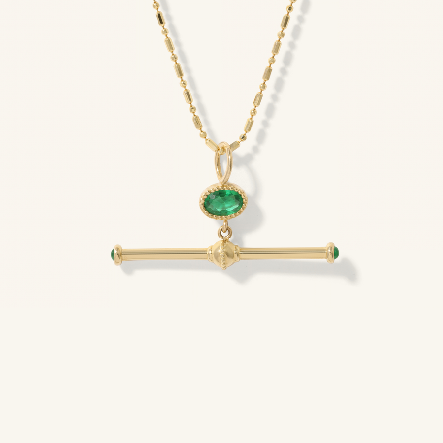 Emerald Equilibrium T-Bar Station Pendant