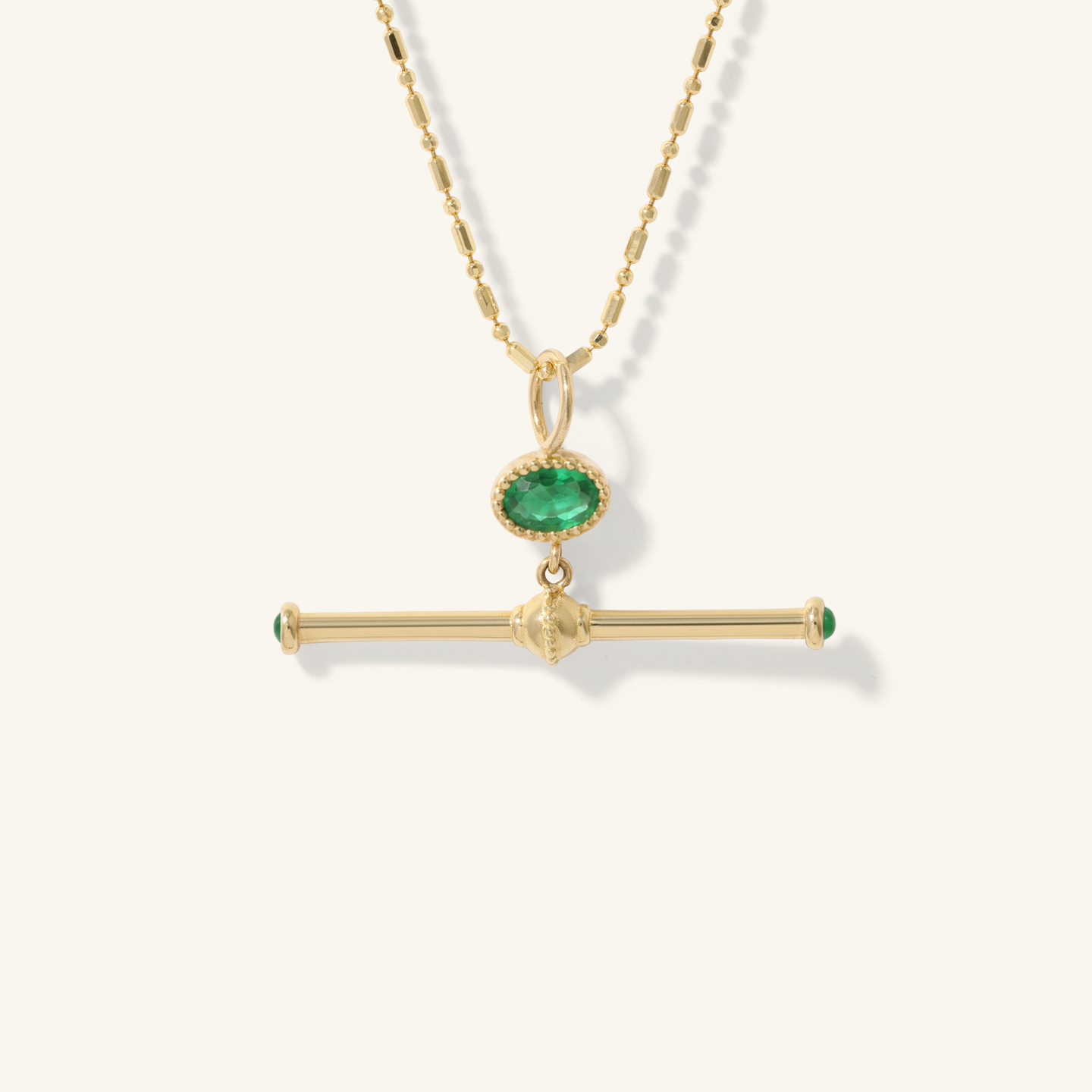 Emerald Equilibrium T-Bar Station Pendant