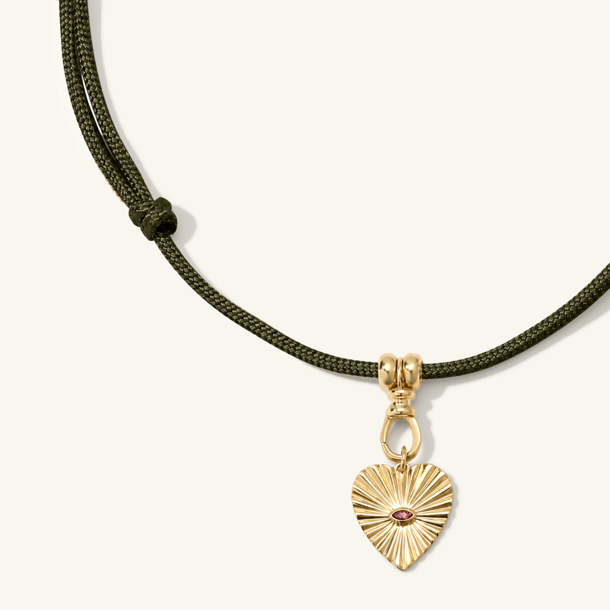 Olive Adjustable Paracord Necklace
