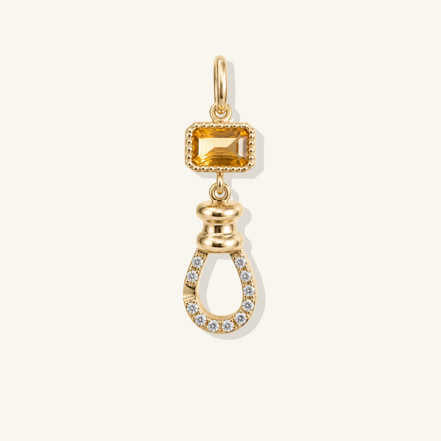 Pavé Citrine Station Swivel