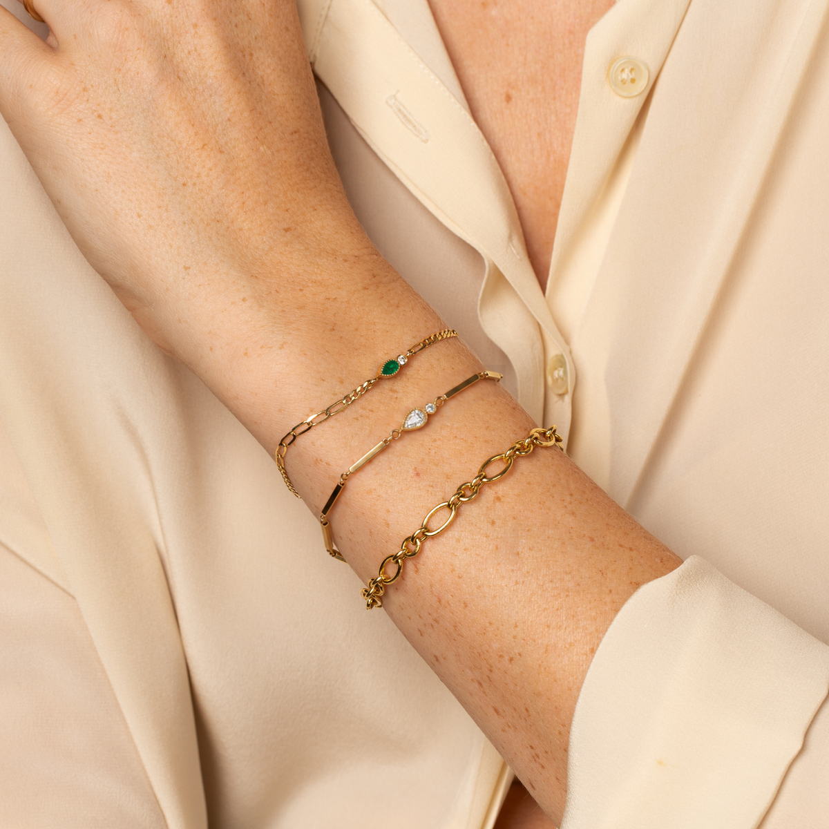 Zosia Bracelet with Pear Shaped Diamond
