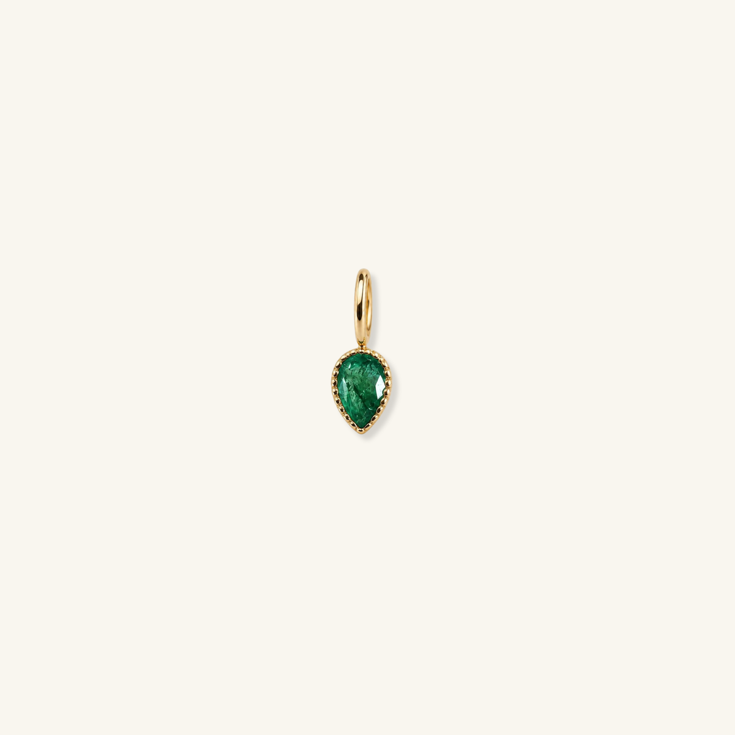 Pear Emerald Fixed Station Pendant
