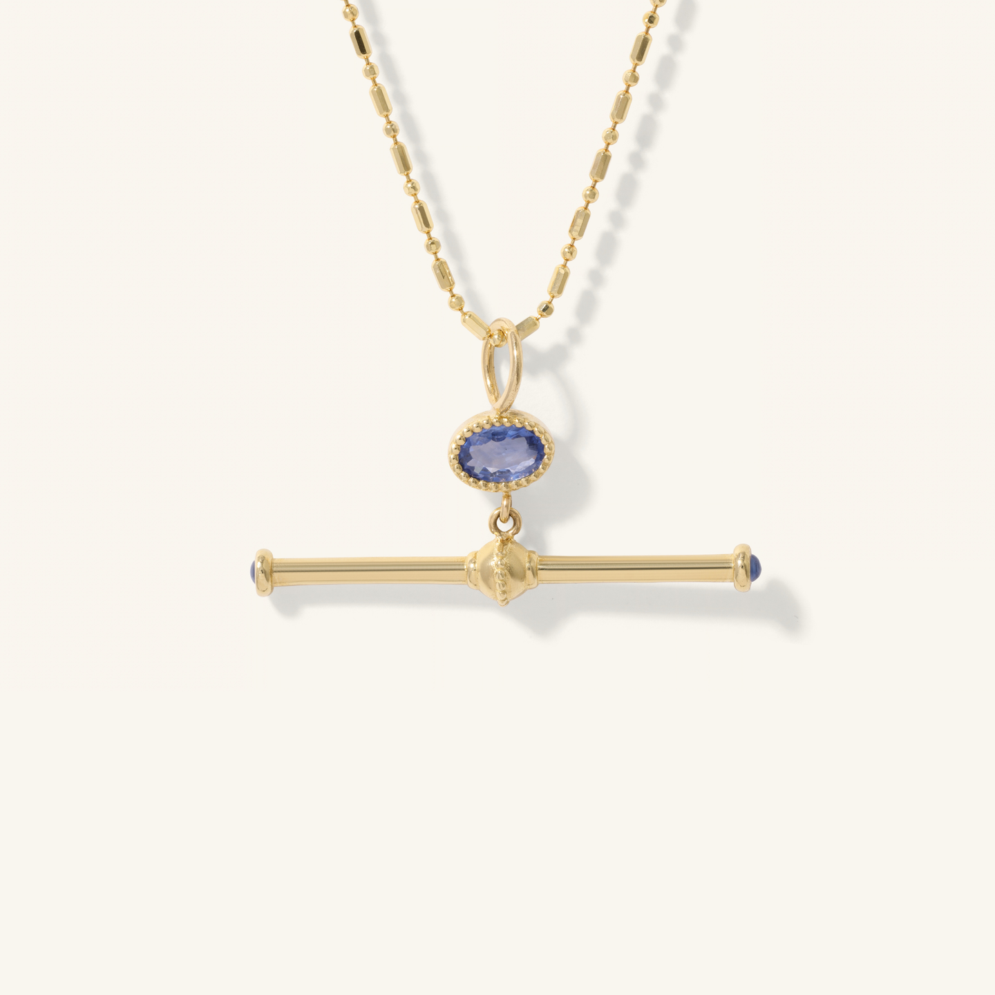 Sapphire Equilibrium T-Bar Station Pendant