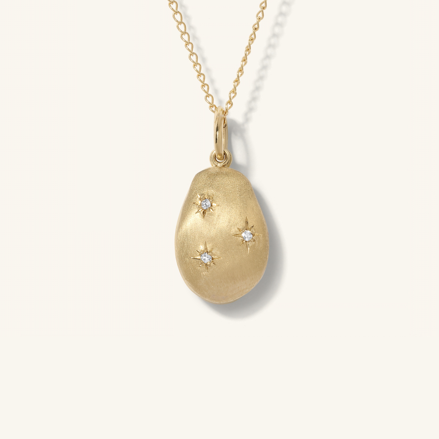 Carob Bean Satin Finish Pendant
