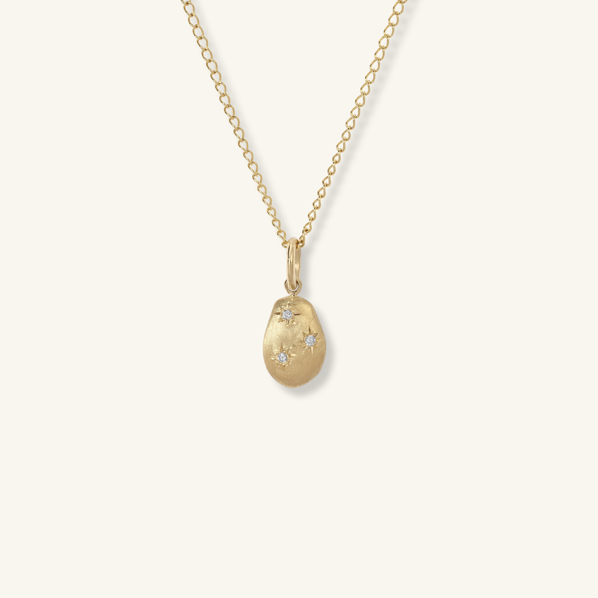 Carob Bean Satin Finish Pendant